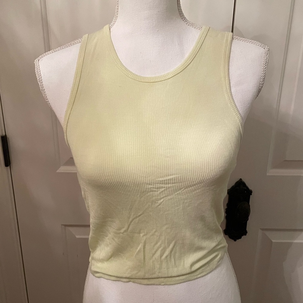 Destined Pale Yellow Tank Top